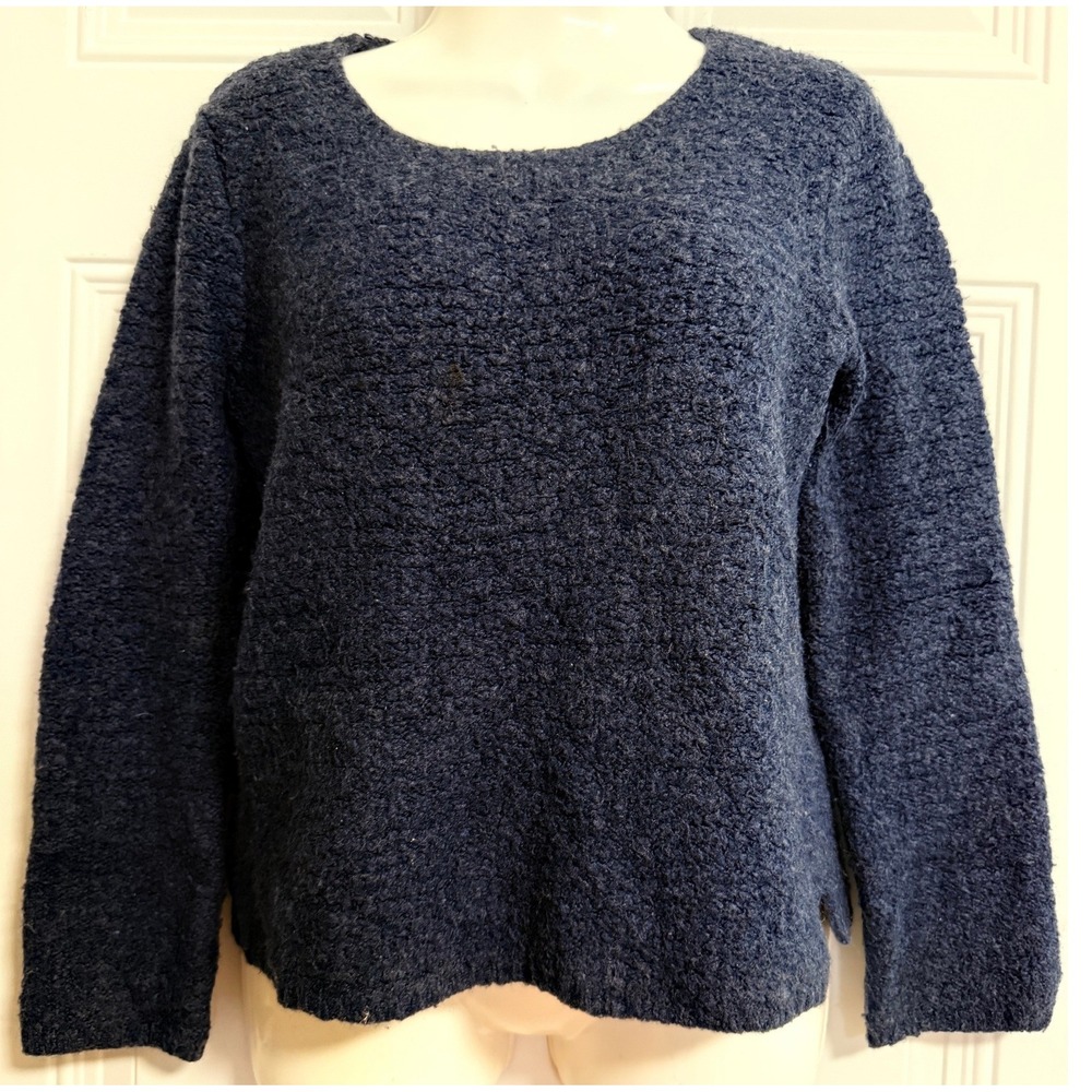 L.L.Bean Women's Textured Knit Sweater SZ XS New England Classic Fall Purple Blu - Picture 7 of 7